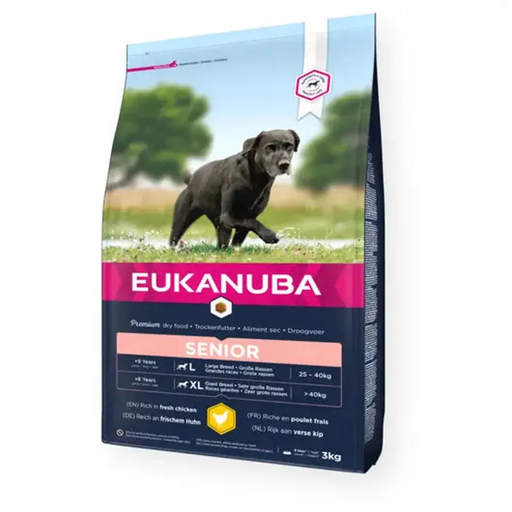 EUKANUBA Senior Câine Talie Mare Pui, Glucozamină & Mobilitate, 3 Kg