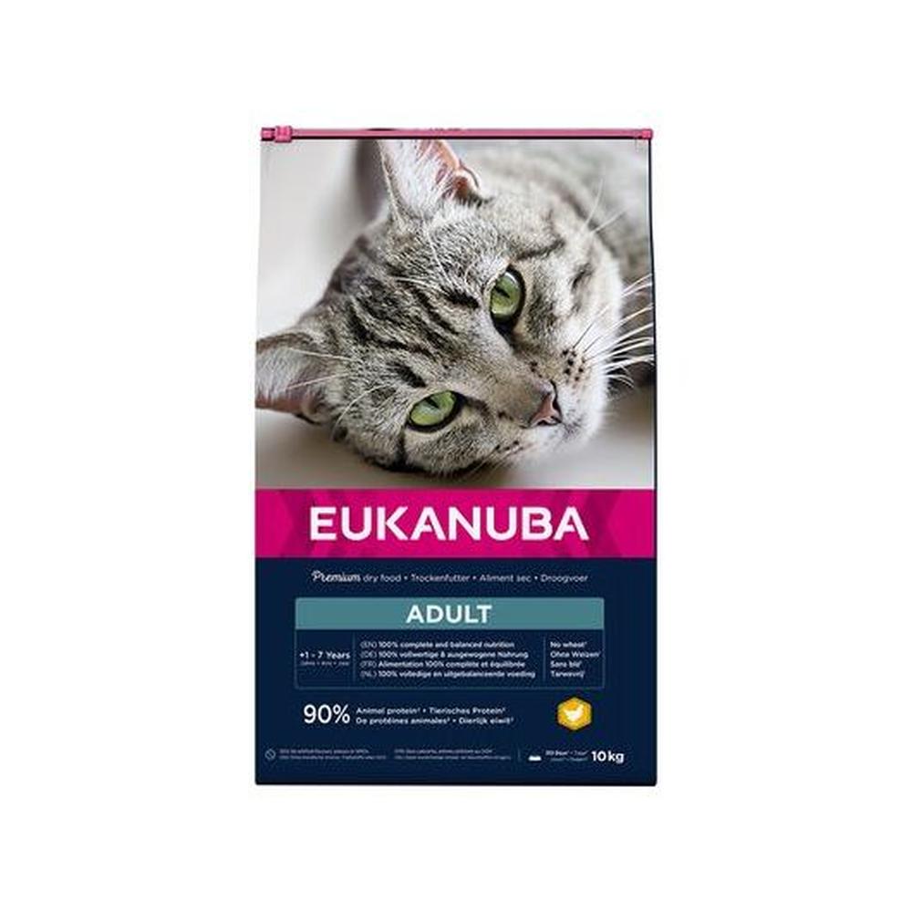 EUKANUBA Adult Pisică Pui, Igienă Dentară & FOS Prebiotice, 10 Kg