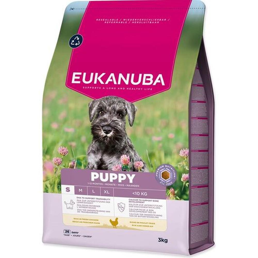 Eukanuba Puppy Small Breed cu Pui Proaspăt – Hrană uscată pentru căței talie mică, 3 kg