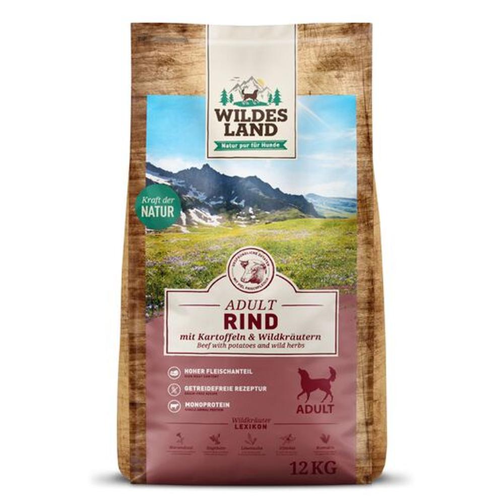 Wildes Land Hrană Uscată Câini | Vită Monoproteină | Fără Cereale | 29% Proteină 12 kg