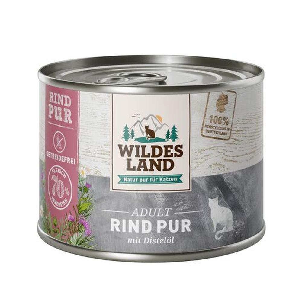 Wildes Land Hrană Umedă Pisici | 70% Vită Monoproteină | Taurină & Fără Cereale 200 g