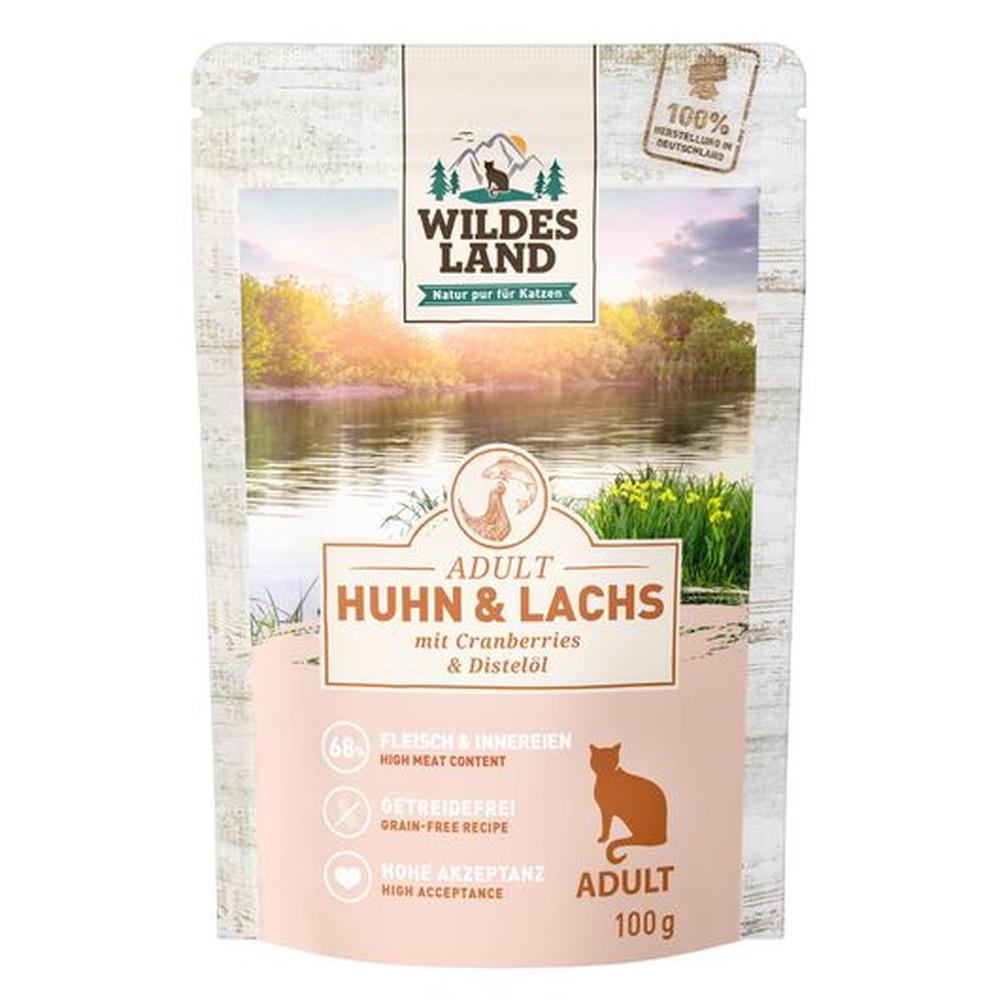 Wildes Land Hrană Umdă Pisici | Pui & Somon (68%) | Omega-3 Fără Cereale