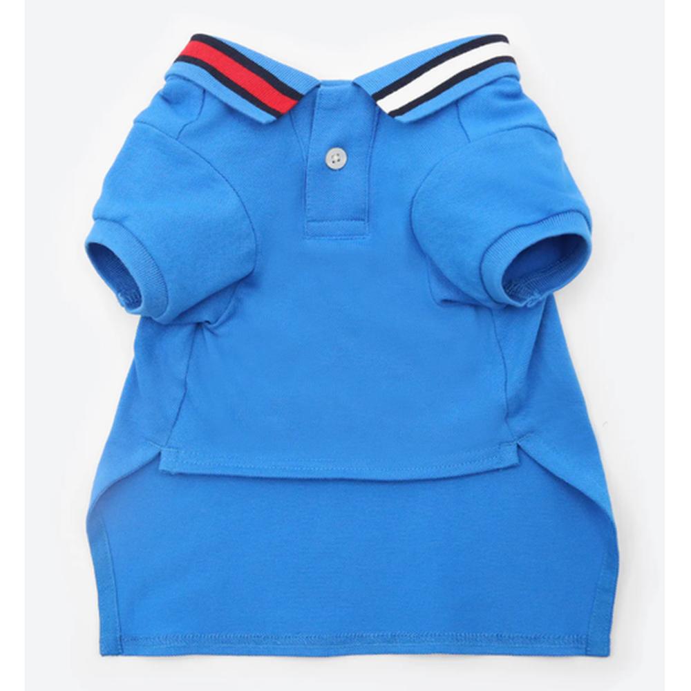 Tommy Hilfiger Polo Câini/Pisici Flag Shocking Blue S, Bumbac, Guler, Talie Mică