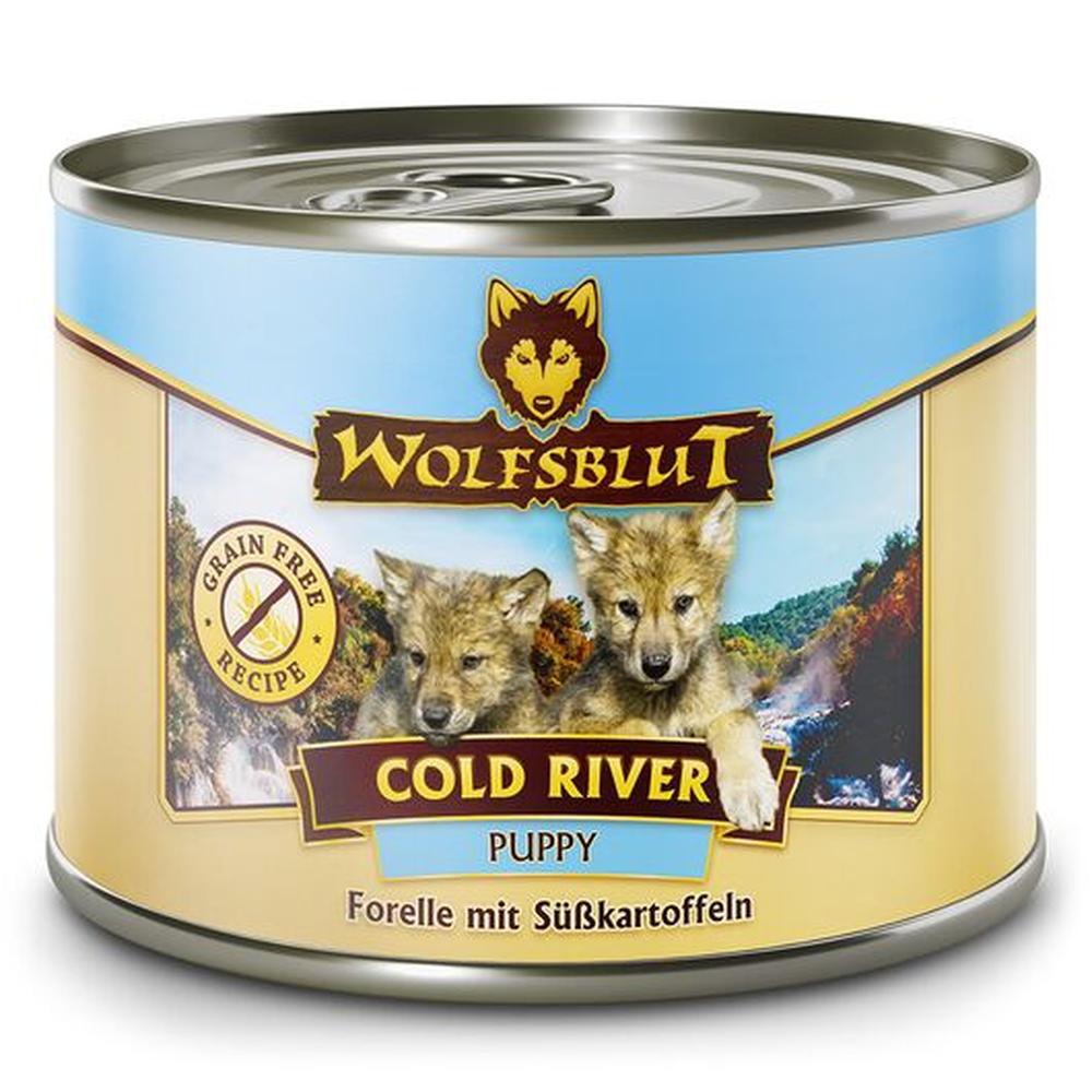 WOLFSBLUT Cold River PUPPY Hrană Umedă Păstrăv 66%, Omega 3, Fără Cereale, 200 g