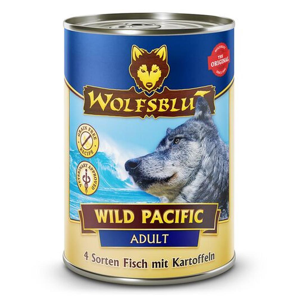 WOLFSBLUT Wild Pacific Hrană Umedă, Pește 66%, Fără Cereale, 395g