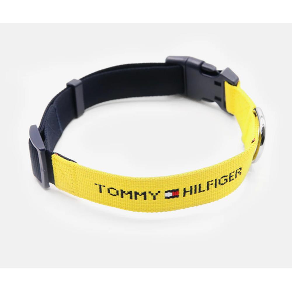Tommy Hilfiger Zgardă Webbing M/L, Desert Sky/Galben, Ajustabilă, Talie Medie/Mare