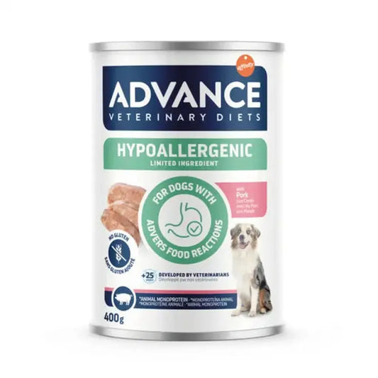 ADVANCE VET Hypoallergenic, Porc Pate, Monoproteic, Alergii Piele, 400g