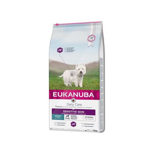 Eukanuba Adult Sensitive Skin – Hrană uscată pentru câini adulți, 12 kg