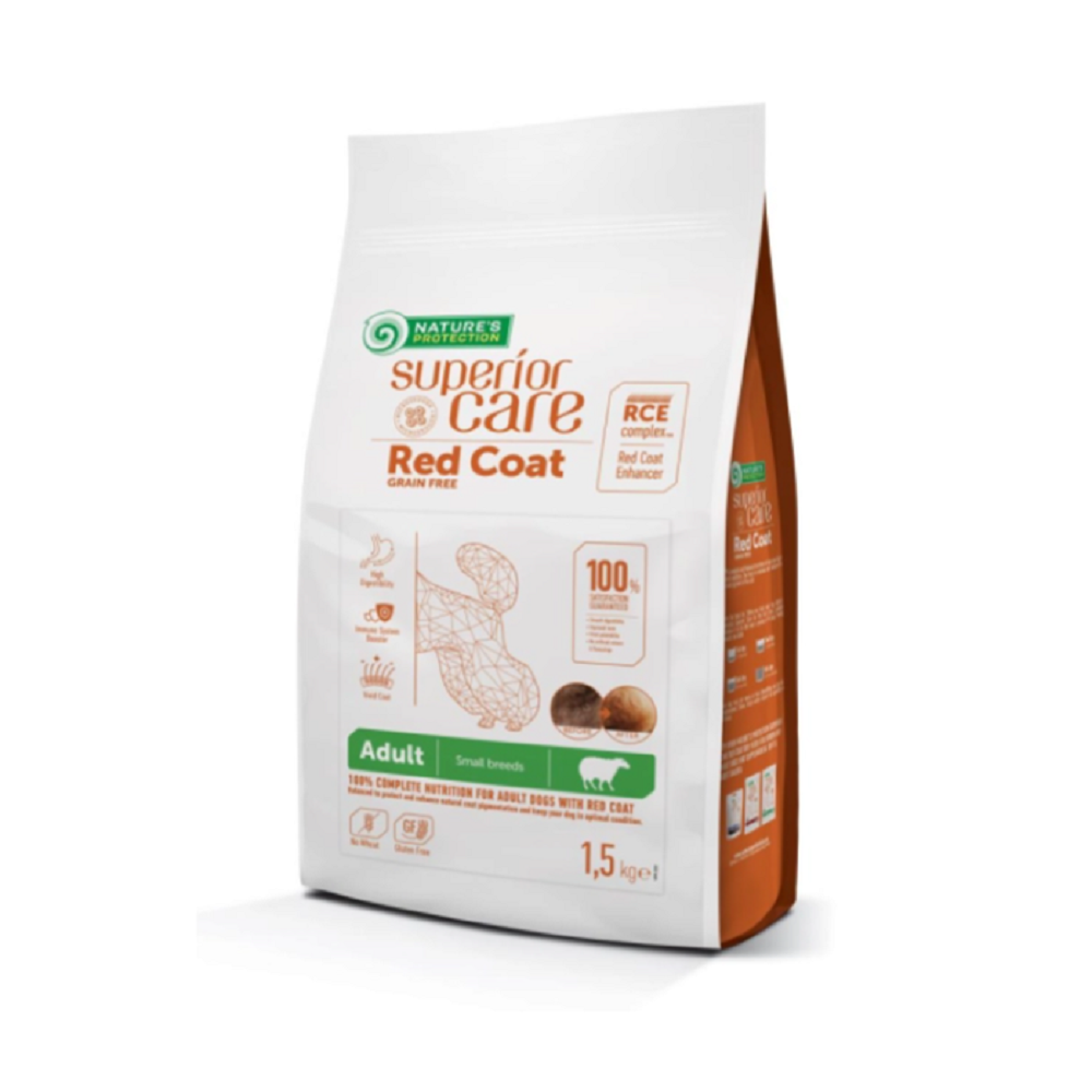 Nature's Protection Superior Care Red Coat Grain Free Lamb Adult Smalll&Mini Breeds 1.5 kg