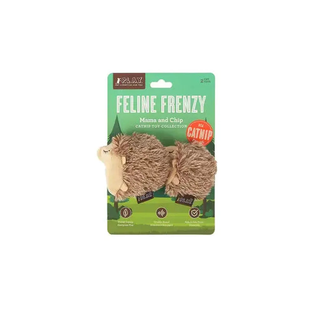 PLAY Jucărie Câini/Pisici Arici (Hedgehog), Colecția Feline Frenzy, Chițăit, Eco-Friendly, Durabilă
