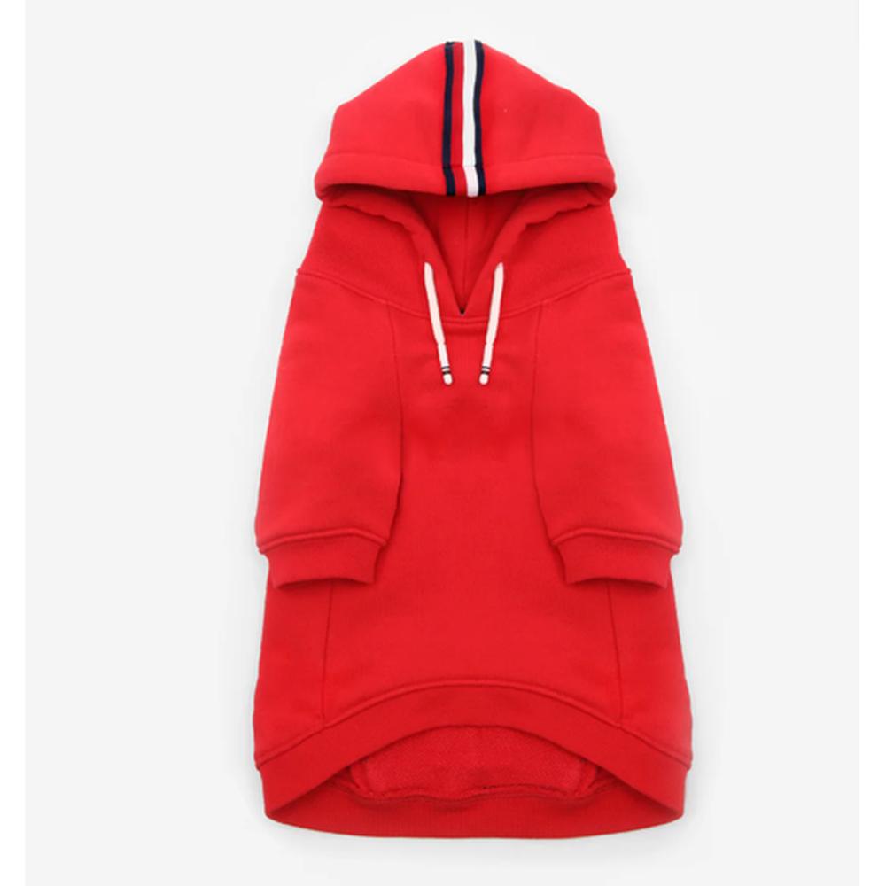 Tommy Hilfiger Hanorac Câini/Pisici Signature Stripe Edge Roșu XS, Hoodie, Bumbac, Talie Mică