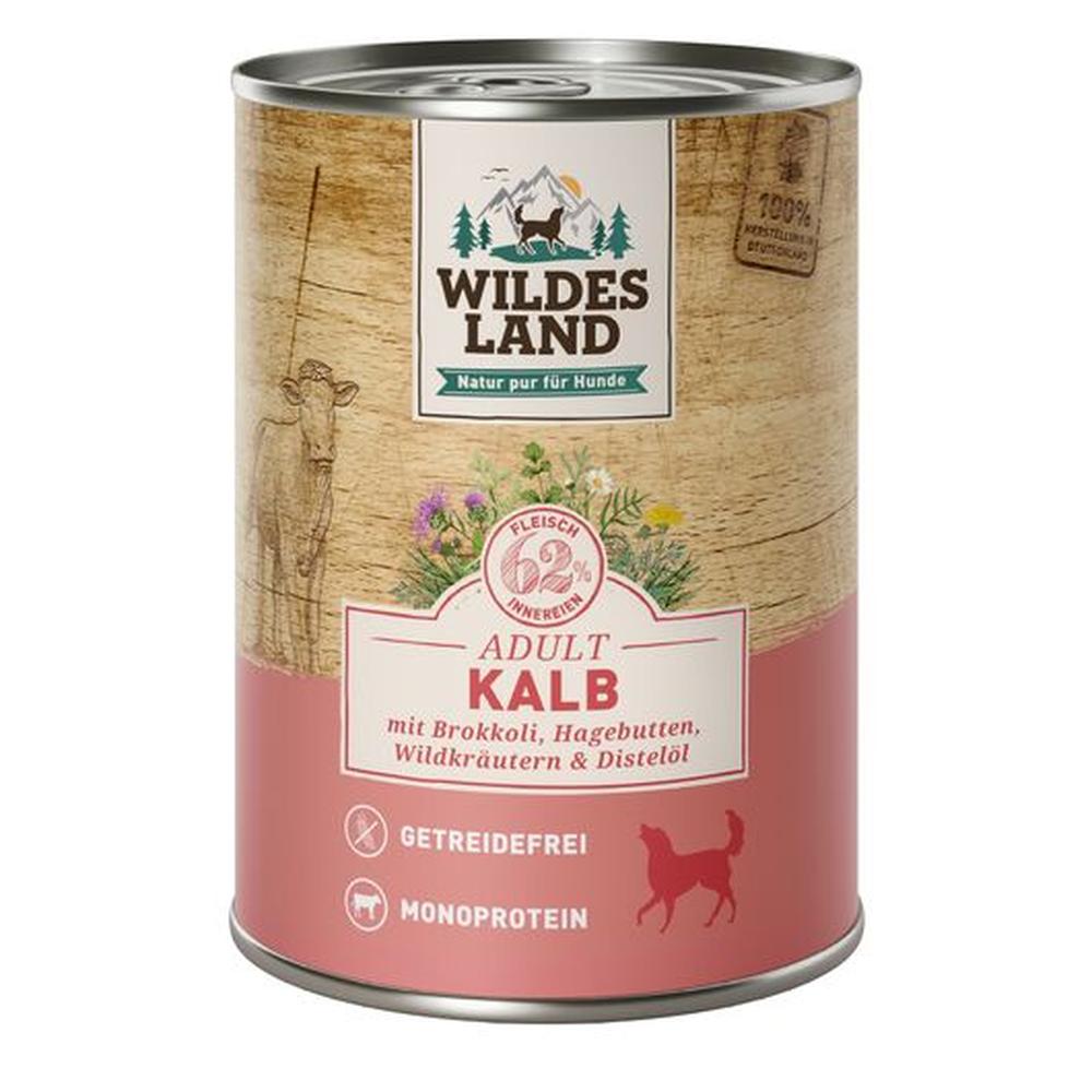 Wildes Land Hrană Umdă Câini Adult | Vițel (Monoproteină) 62% Carne | Fără Cereale