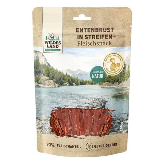 Wildes Land Recompense STRIPS Câini | Piept de Rață Monoproteină | Fără Cereale 200 g