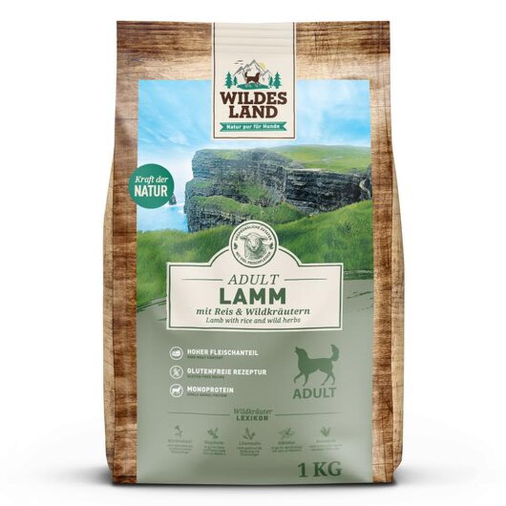 Wildes Land Hrană Uscată Câini Adult | Miel & Orez | Monoproteină Fără Cereale1 kg