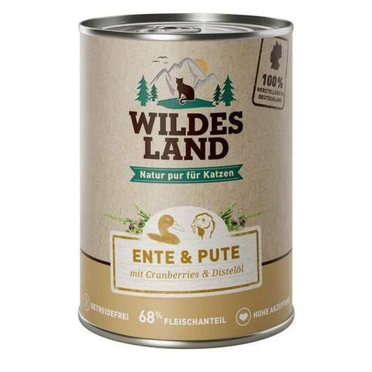 Wildes Land BIO Hrană Umdă Câini Adult | Rață Monoproteină Certificată | Fără Cereale