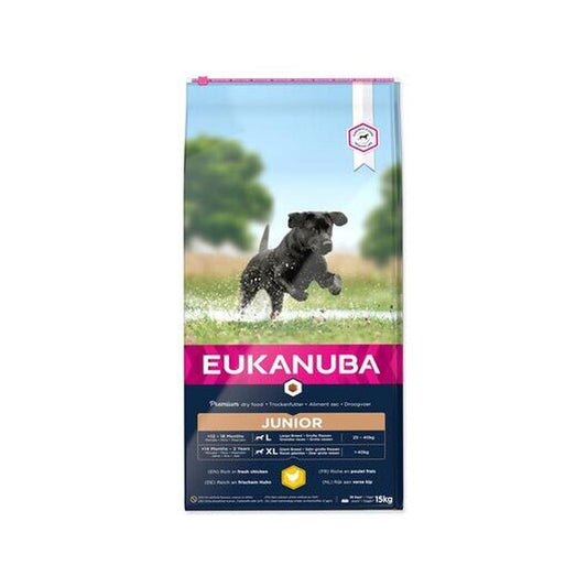 Eukanuba Junior Large & Giant Breed, Pui – Hrană uscată pentru câini tineri de talie mare și gigant, 15 kg