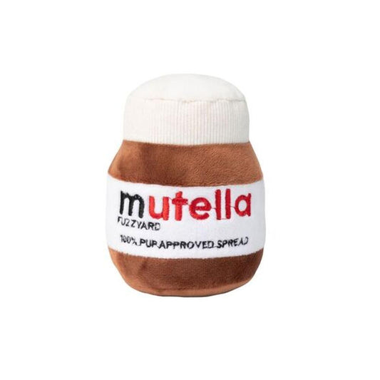 FUZZYARD Jucărie Câini Borcan Mutella (Pluș), 15cm, Chițăit, Moale, Non-Toxic, Lavabilă