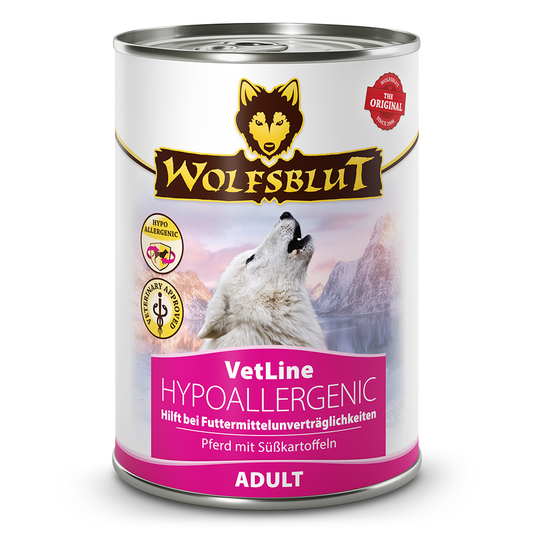 Wolfsblut VetLine Hypoallergenic 395 g – Hrană Umedă Hipoalergenică Câini | Alergii, Mâncărimi, IBD, Colită