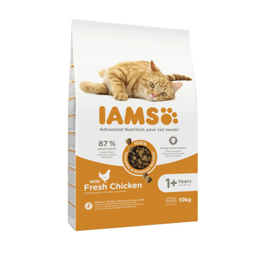 IAMS Adult Pisică Pui, 87% Proteine & Taurină, 10 Kg