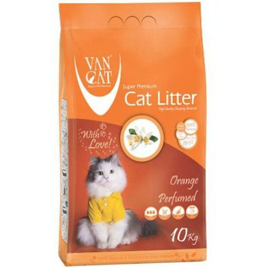 VanCat Nisip Bentonitic Pisici, Portocală, Super Aglomerant, Compact, 5 Kg, Low Dust