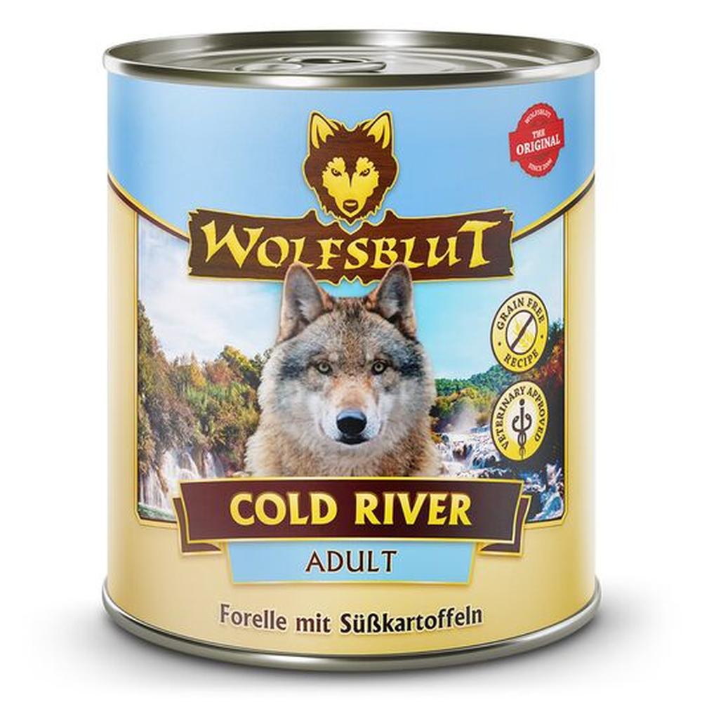 WOLFSBLUT Cold River ADULT Hrană Umedă Păstrăv 66%, Low Fat 3.5%, Fără Cereale, 800g