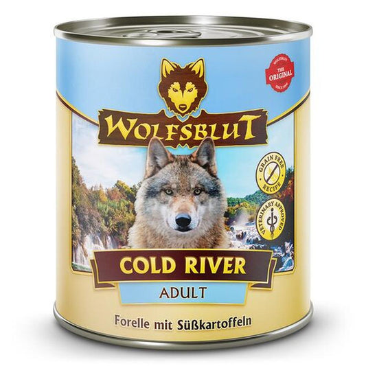 WOLFSBLUT Cold River ADULT Hrană Umedă Păstrăv 66%, Low Fat 3.5%, Fără Cereale, 800g