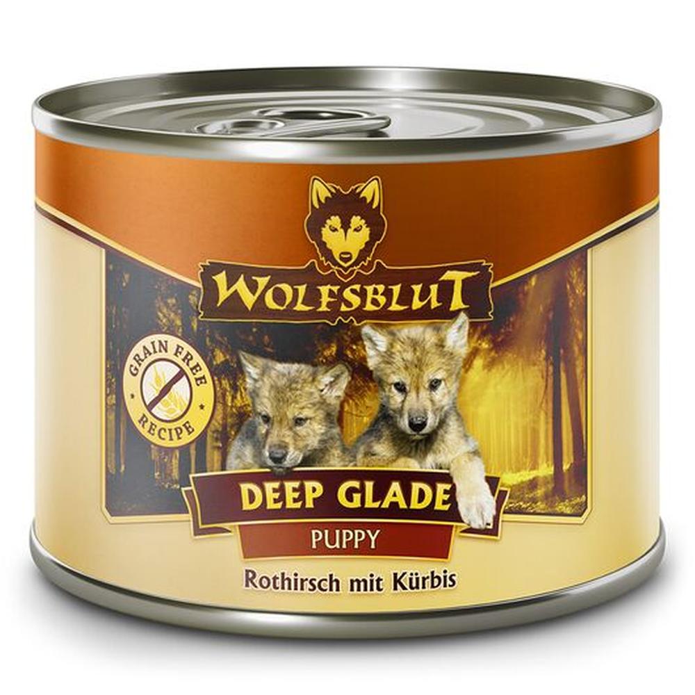 WOLFSBLUT Deep Glade PUPPY Hrană Umedă Cerb 66%, Fără Cereale, 200g