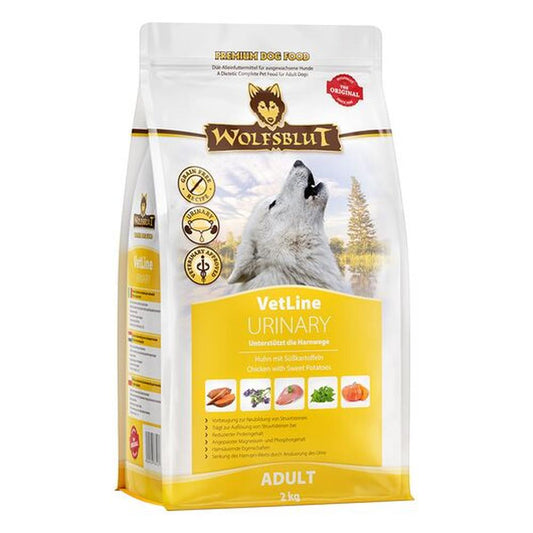 Wolfsblut Urinary 2 kg – Dietă Veterinară pentru Dizolvarea Pietrelor de Struvit | pH Control 6.2–6.5 | Pui & Cartof Dulce | Susține Tractul Urinar