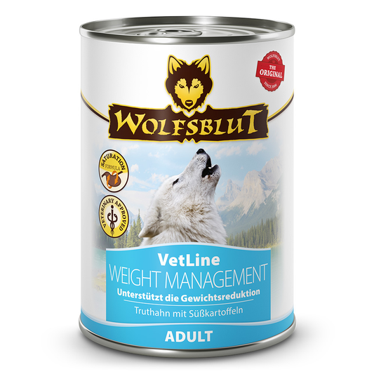 Wolfsblut VetLine Weight Management 395 g – Hrană Umedă Dietetică pentru Câini | Control Greutate & Diabet | Low Fat, High Protein