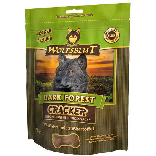 WOLFSBLUT Cracker Dark Forest, Vânat & Cartofi Dulci, Fără Cereale, 225g