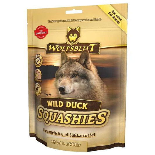 WOLFSBLUT Squashies Talie Mică Rață, 40% Carne & Moringa, 350g